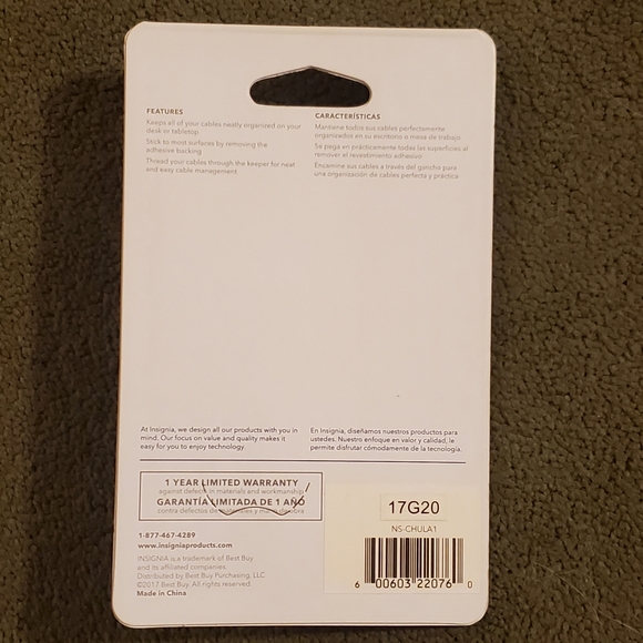 3pcs White Insignia Cord Keeper - Picture 3 of 5